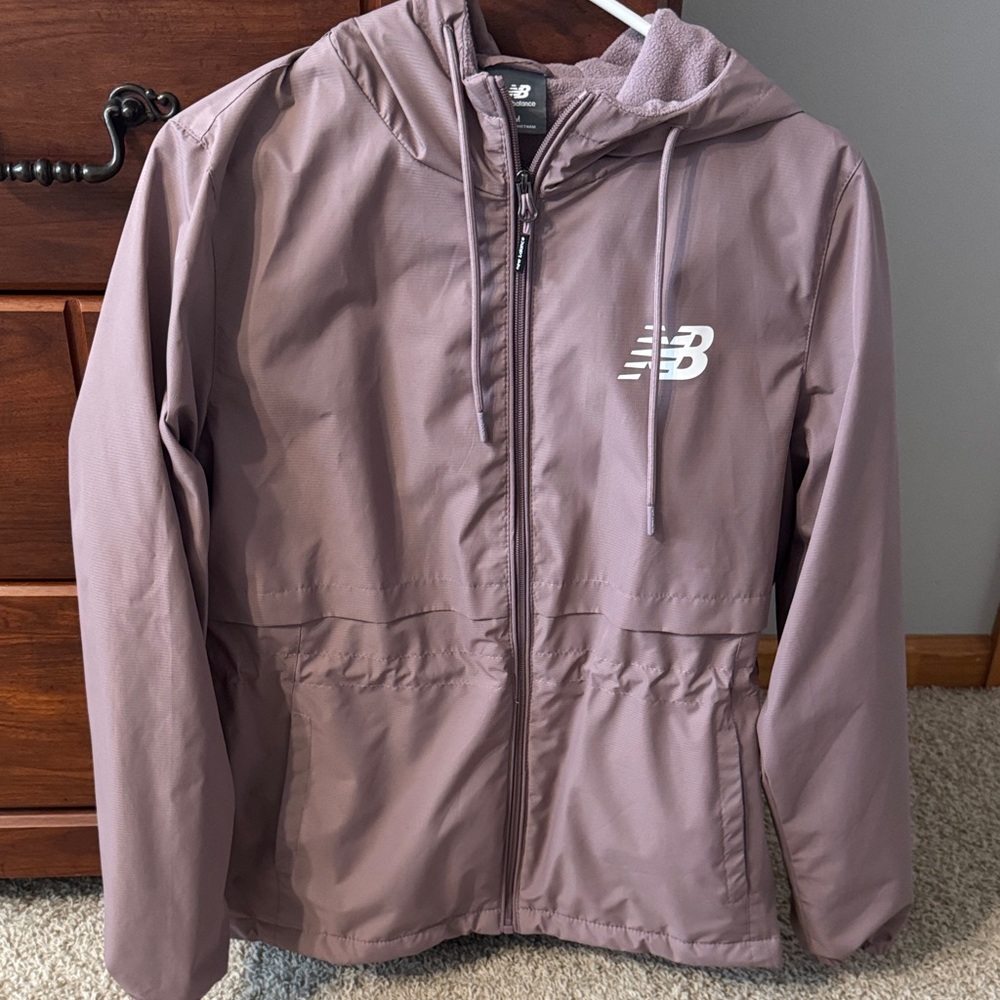 New Balance Dusty Mauve Hooded Windbreaker